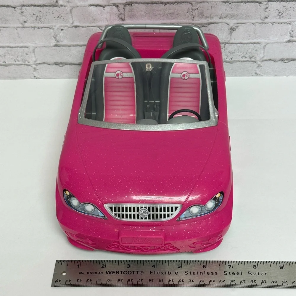 Barbie Hot Pink Convertible Cruiser 2013 BDF38 Glitter Glam Mattel Car